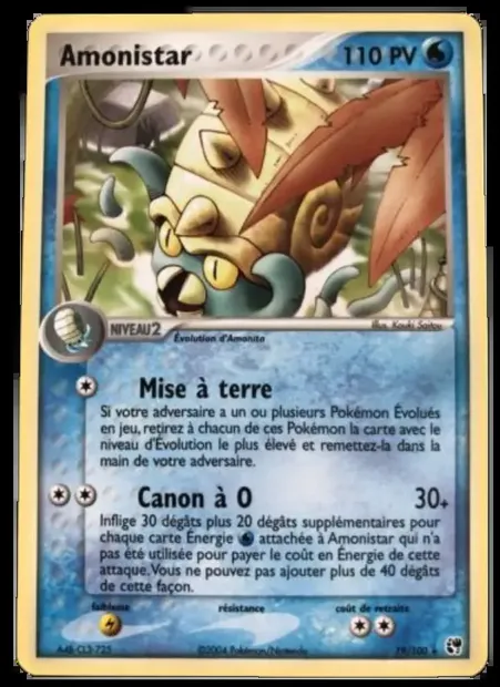 Amonistar, carte Pokémon SS 19 — extension EX Tempête de sable