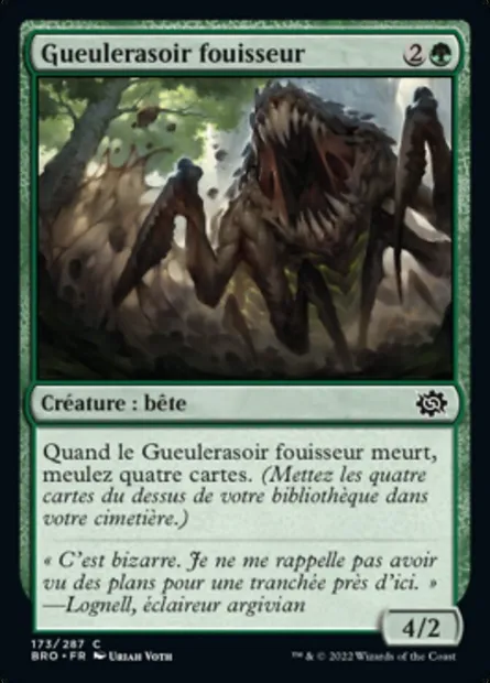 Gueulerasoir fouisseur, carte Magic BRO 173 — extension La Guerre Fratricide