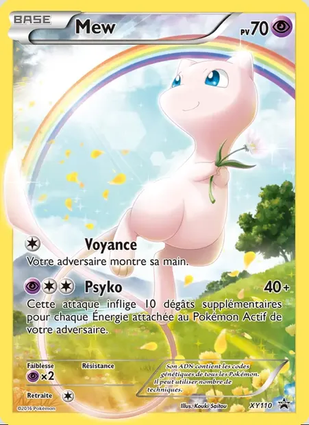 Mew, carte Pokémon XY 110 — extension Promo XY