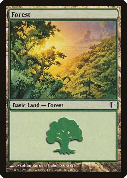 Forest, Magic card ALA 248 — Shards of Alara set