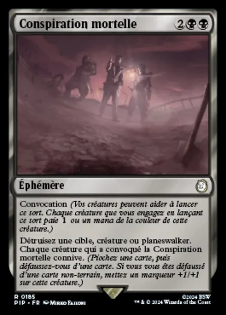 Conspiration mortelle, carte Magic PIP 185 — extension Fallout