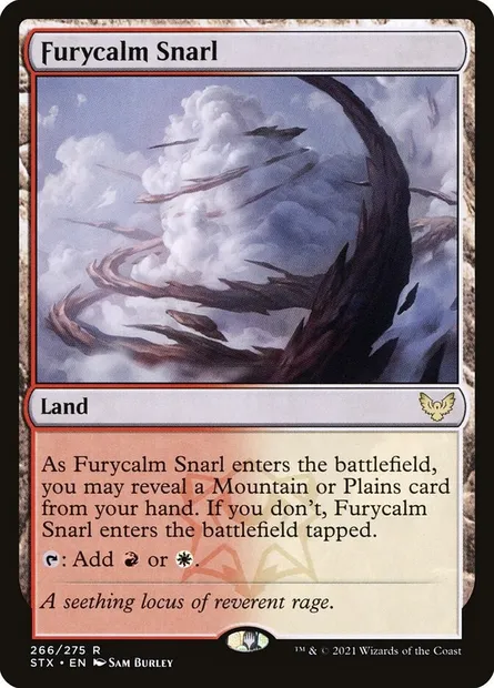 Furycalm Snarl, Magic card STX 266 — Strixhaven: School of Mages set