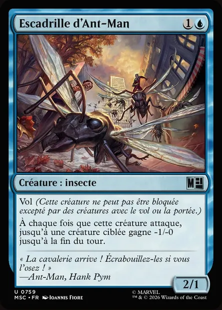 Escadrille d'Ant-Man, carte Magic MSC 759 — extension Marvel Super Heroes Commander