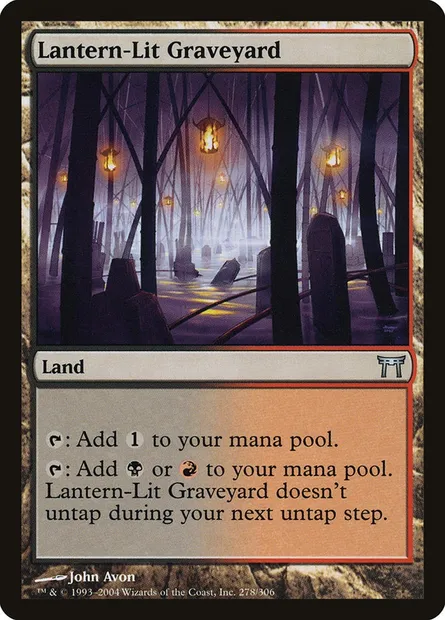 Lantern-Lit Graveyard, Magic card CHK 278 — Champions of Kamigawa set