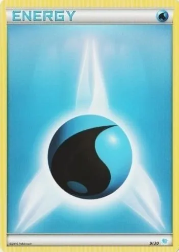 Énergie Eau, carte Pokémon TK9S 009 — extension XY Trainer Kit: Pikachu Libre & Suicune (Suicune)