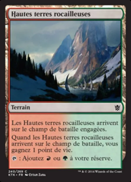 Hautes terres rocailleuses, carte Magic KTK 240 — extension Les Khans de Tarkir