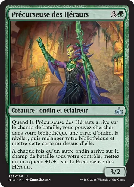 Précurseuse des Hérauts, carte Magic RIX 129 — extension Les combattants d'Ixalan