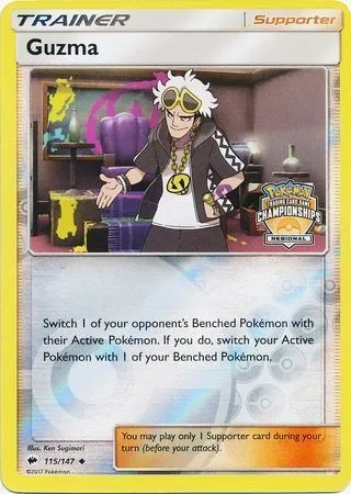 Guzma, carte Pokémon LGP 115 — extension League Promos