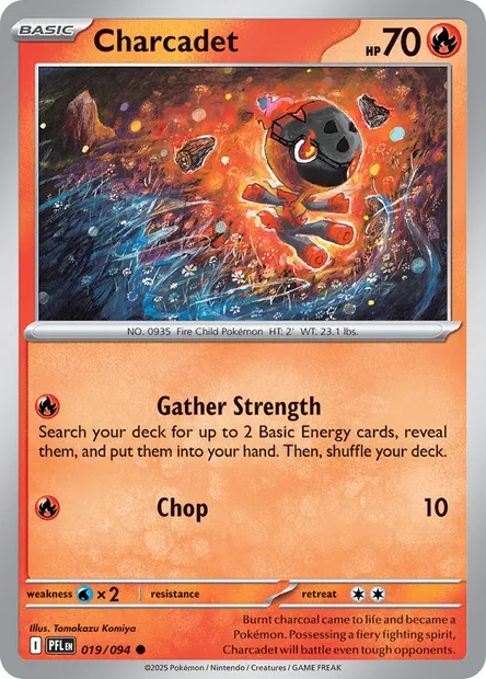 Charcadet, Pokémon card PFL 019 — Phantasmal Flames set