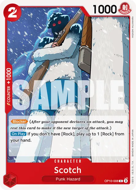Scotch, One Piece card OP10-008 — ROYAL BLOOD set
