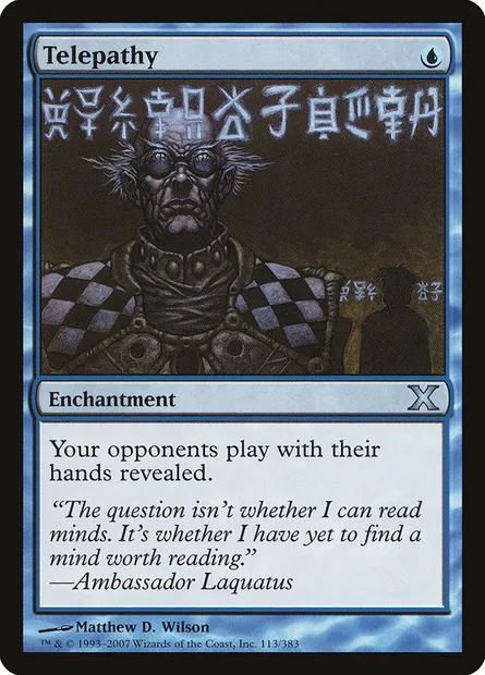 Telepathy, Magic card 10E 113 — Tenth Edition set