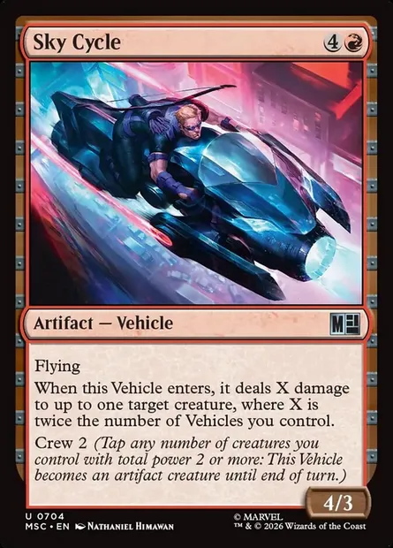 Sky Cycle, Magic card MSC 704 — Marvel Super Heroes Commander set