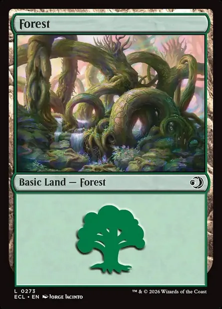Forêt, carte Magic ECL 273 — extension Lorwyn Eclipsed