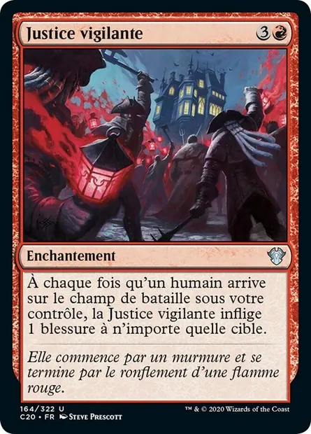 Justice vigilante, carte Magic C20 164 — extension Commander 2020