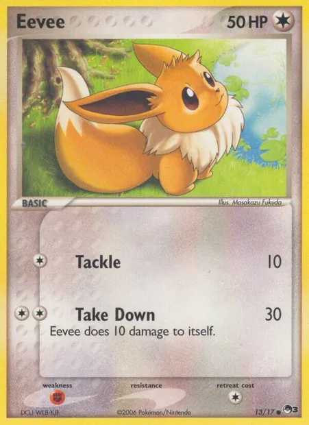 Eevee, Pokémon card P3 13 — POP Series 3 set
