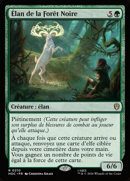 Élan de la Forêt Noire, carte Magic HOC 210 — extension The Hobbit Eternal