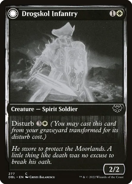 Drogskol Infantry // Drogskol Armaments, Magic card DBL 277 — Innistrad: Double Feature set