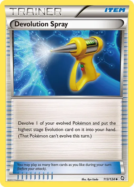 Devolution Spray, Pokémon card DRX 113 — Dragons Exalted set