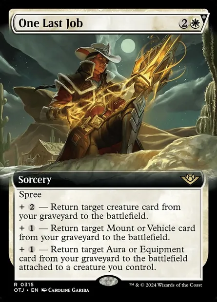 One Last Job, Magic card OTJ 315 — Outlaws of Thunder Junction set