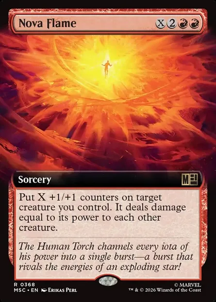 Nova Flame, Magic card MSC 368 — Marvel Super Heroes Commander set