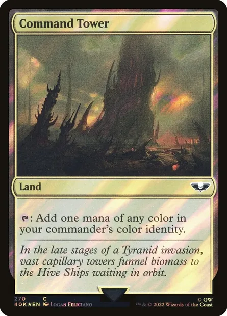 Tour de commandement, carte Magic 40K 270★ — extension Warhammer 40,000 Commander