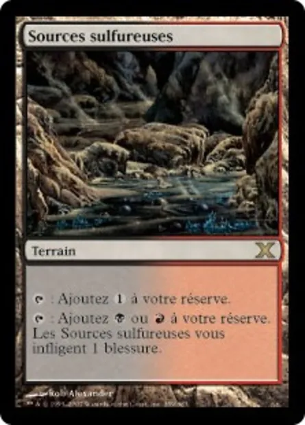 Sources sulfureuses, carte Magic 10E 359 — extension Dixième édition