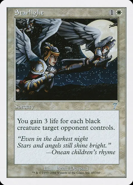 Lumière stellaire, carte Magic 7ED 49 — extension Septième Edition