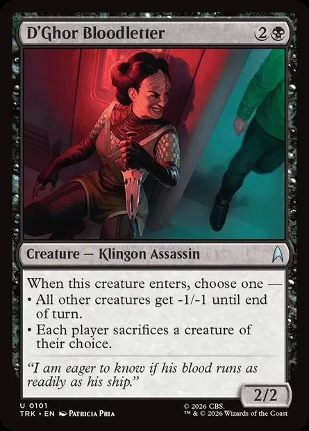 D'Ghor Bloodletter, carte Magic TRK 101 — extension Star Trek