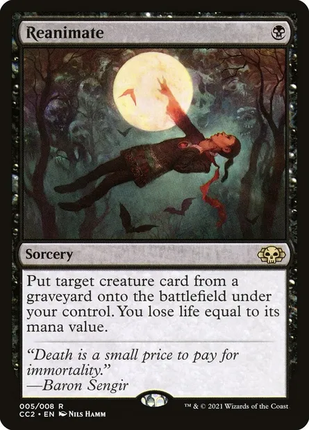 Réanimation, carte Magic CC2 5 — extension Commander Collection: Black