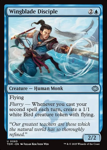 Wingblade Disciple, Magic card TDM 65 — Tarkir: Dragonstorm set