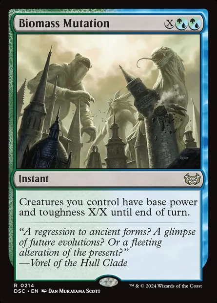 Biomass Mutation, Magic card DSC 214 — Duskmourn: House of Horror Commander set
