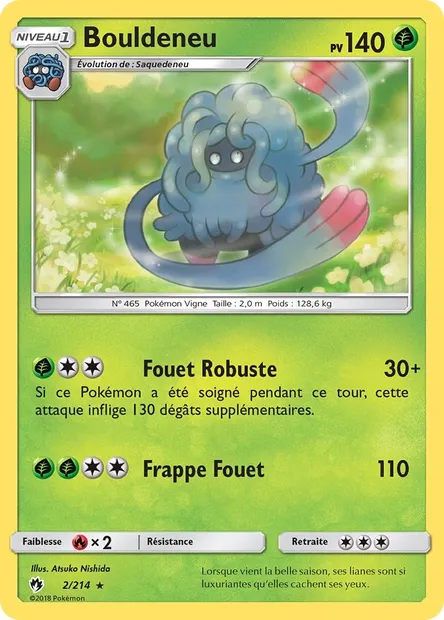 Bouldeneu, carte Pokémon LOT 2 — extension Tonnerre Perdu
