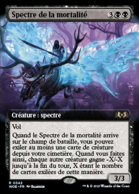 Spectre de la mortalité, carte Magic WOE 342 — extension Wilds of Eldraine