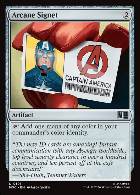 Arcane Signet, Magic card MSC 191 — Marvel Super Heroes Commander set
