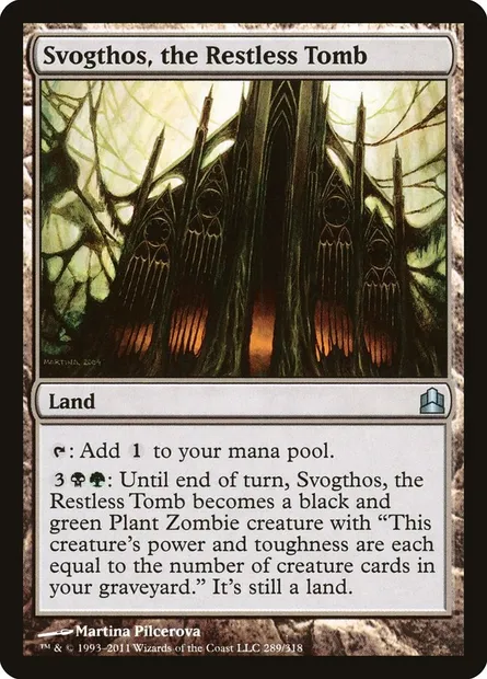 Svogthos, the Restless Tomb, Magic card CMD 289 — Commander 2011 set