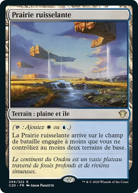 Prairie ruisselante, carte Magic C20 299 — extension Commander 2020