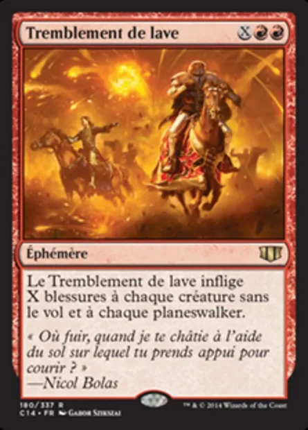Tremblement de lave, carte Magic C14 180 — extension Commander 2014