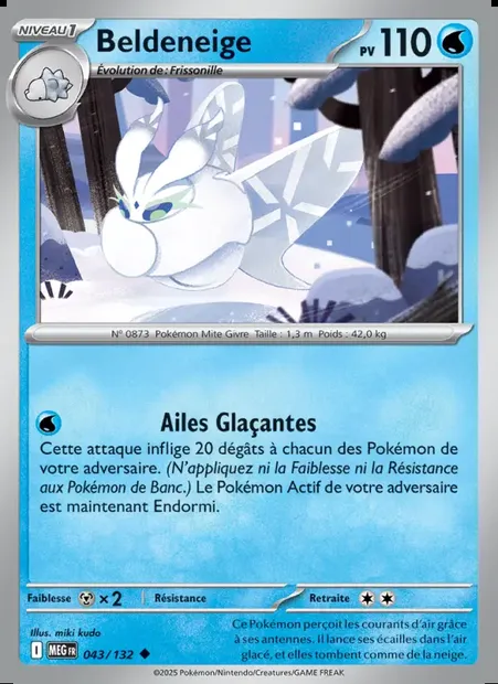 Beldeneige, carte Pokémon MEG 043 — extension Méga-Évolution