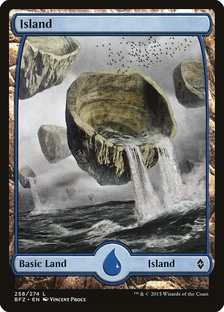 Island, Magic card BFZ 258 — Battle for Zendikar set