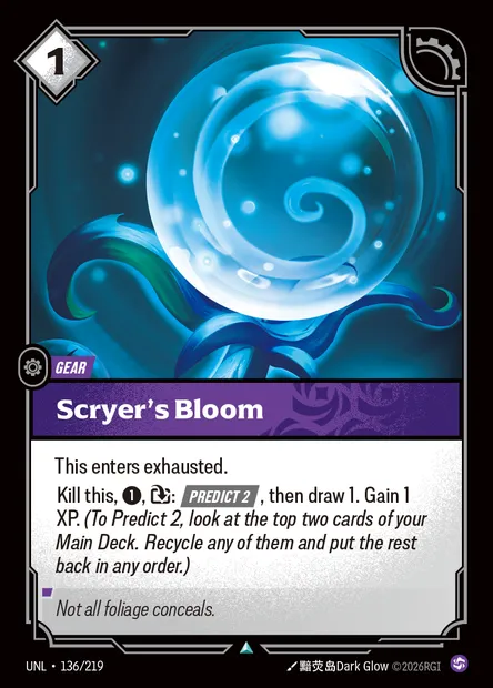 Scryer's Bloom, Riftbound card UNL 136 — Unleashed set