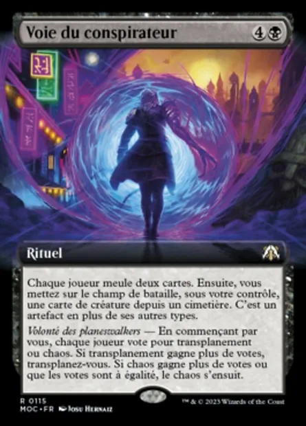 Voie du conspirateur, carte Magic MOC 115 — extension March of the Machine Commander