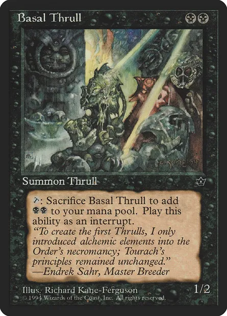 Basal Thrull, Magic card FEM 34c — Fallen Empires set