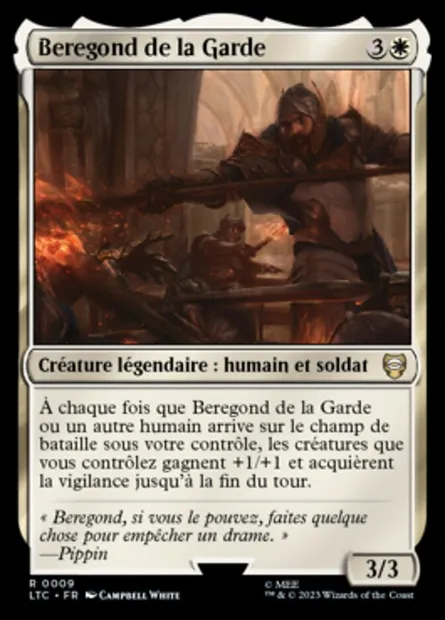 Beregond de la Garde, carte Magic LTC 9 — extension Tales of Middle-earth Commander