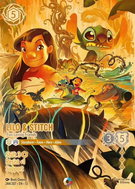 Lilo & Stitch - Fun-Loving Friends, Disney Lorcana card CH13-244 — Attack of the Vine! set