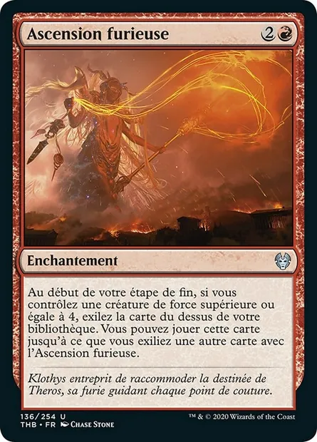 Ascension furieuse, carte Magic THB 136 — extension Theros Beyond Death