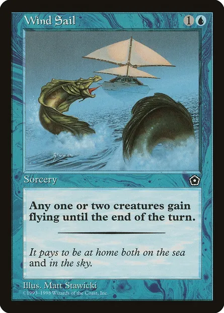 Wind Sail, Magic card P02 60 — Portal Second Age set