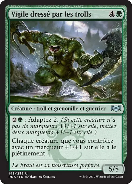 Vigile dressé par les trolls, carte Magic RNA 148 — extension L'allégeance de Ravnica