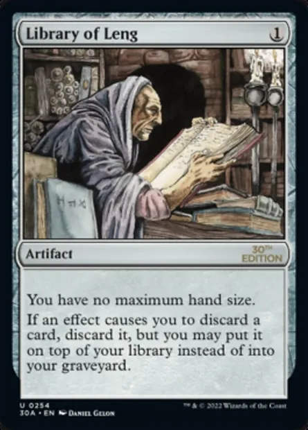 Library of Leng, Magic card 30A 254 — 30th Anniversary Edition set