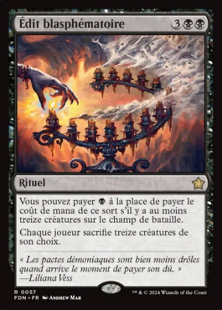 Édit blasphématoire, carte Magic FDN 57 — extension Foundations