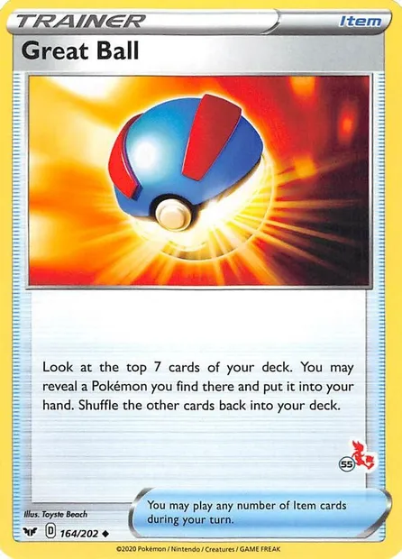 Great Ball, Pokémon card BA22 164-55 — Battle Academy 2022 set